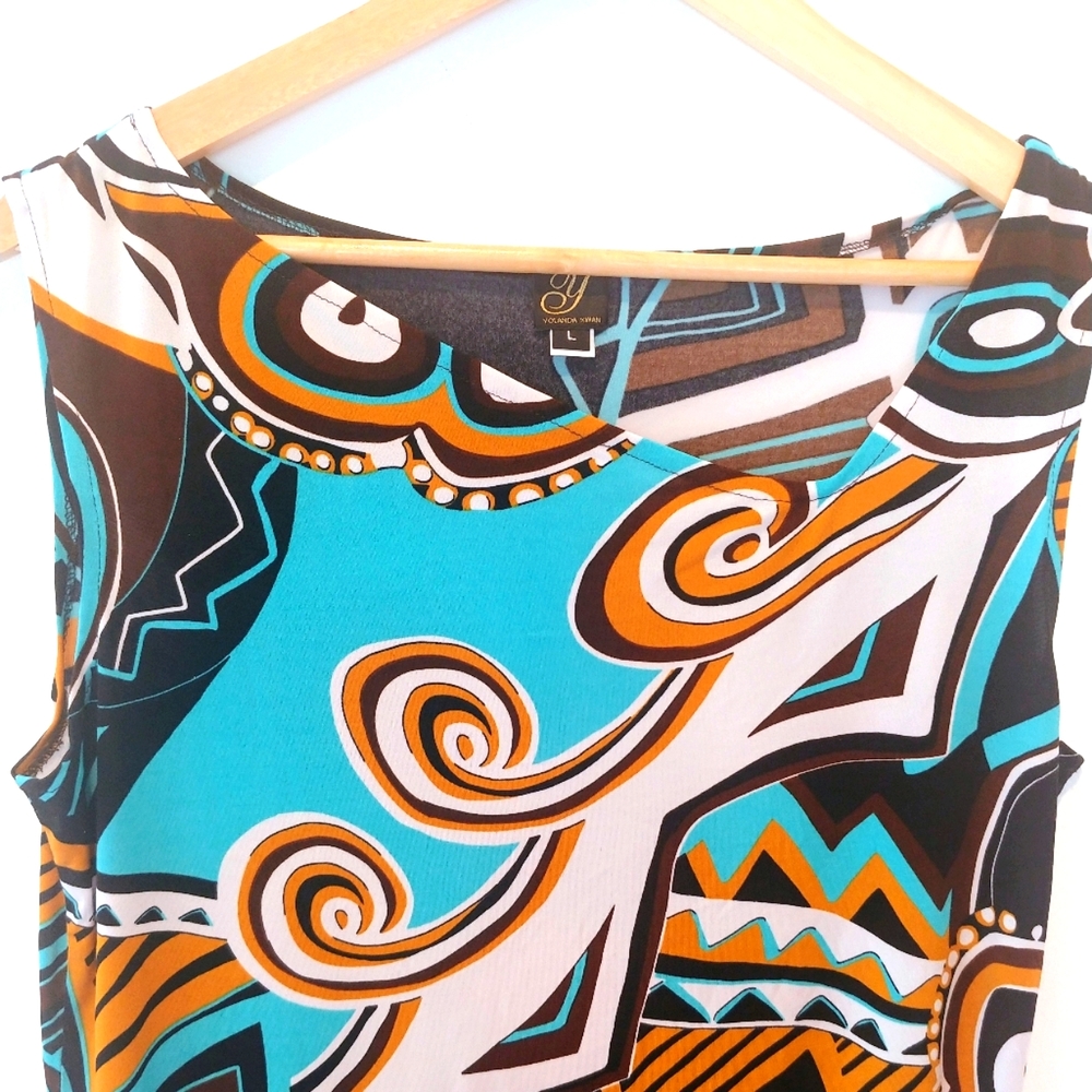 Yolanda Kwan Midi Dress W/ Asymmetric Neck & Hemline - Picture 4 of 10